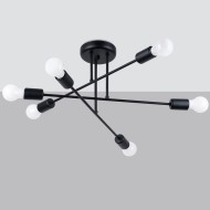 SOLLUX CHANDELIER NORAH 6 BLACK SL.1453
