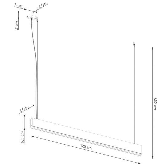 SOLLUX LED ПЕНДЕЛ LYKKE 120 LED 3000K TH.322