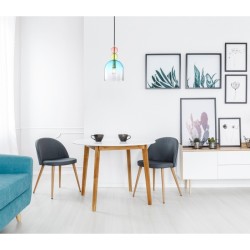 ITALUX ПЕНДЕЛ MANSO ЗЛАТО,ЦВЕТНО СТЪКЛО 1XЕ27 PND-37462A-MC-GD