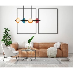 ITALUX ПОЛИЛЕЙ NAUTI ЦВЕТЕН СТЪКЛО, СТОМАНА 4ХG9 PND-37482-4-MLTI