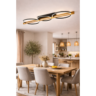 ITALUX LED ПЛАФОН NATANO ЧЕРЕН,СВЕТЛО ДЪРВО 40W 3000K 1600lm PLF-55362-40W-WO