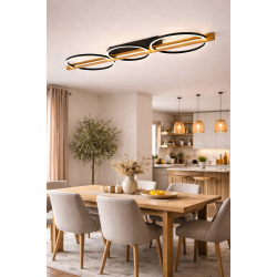 ITALUX LED ПЛАФОН NATANO ЧЕРЕН,СВЕТЛО ДЪРВО 40W 3000K 1600lm PLF-55362-40W-WO