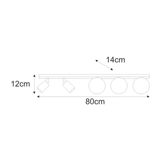 KAJA CHANDELIER THREE BULB STRIP K-5491 SWING