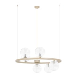 KAJA CHANDELIER TESORO GLASS BEIGE 6XG9 Ø12 K-5700