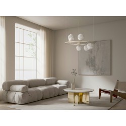KAJA CHANDELIER TESORO GLASS BEIGE 6XG9 Ø12 K-5700