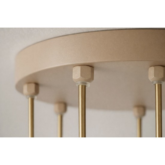 KAJA CHANDELIER TESORO GLASS BEIGE 6XG9 Ø12 K-5701