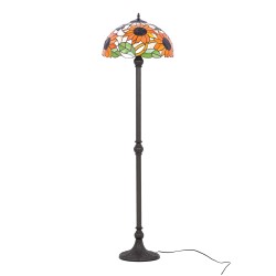 KAJA FLOOR LAMP TIFFANY SUNFLOWERS GLASS E27 K-F16814