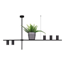 KAJA MODERN CHANDELIER PLANT BLACK WITH FLOWERBED K-4756 ROCCO SERIE
