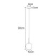 KAJA PENDANT FADO GLASS GRAPHITE 1XG9 Ø12 K-5690