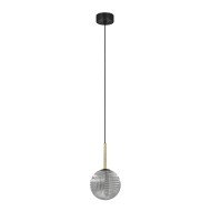 KAJA PENDANT FADO GLASS GRAPHITE 1XG9 Ø12 K-5690