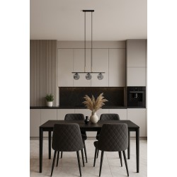 KAJA CHANDELIER FADO GLASS GRAPHITE 3XG9 Ø12 K-5692