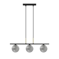 KAJA CHANDELIER FADO GLASS GRAPHITE 3XG9 Ø12 K-5692