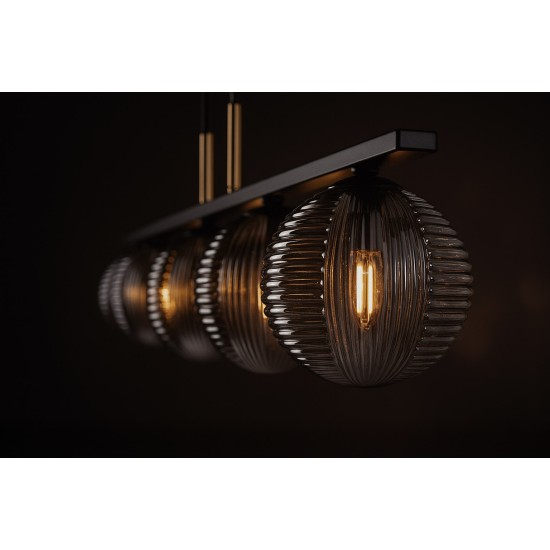 KAJA CHANDELIER FADO GLASS GRAPHITE 5XG9 Ø12 K-5693