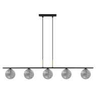 KAJA CHANDELIER FADO GLASS GRAPHITE 5XG9 Ø12 K-5693