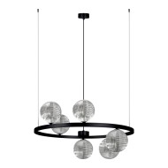KAJA CHANDELIER MONZA GLASS GRAPHITE 6XG9 Ø12 K-5703