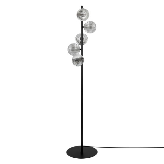 KAJA FLOOR LAMP MONZA GLASS Ø12 GRAPHITE 5XG9 K-5705