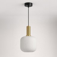Lampă suspendată KAJA FABIO sticlă ALB E27 Ø20 K-5871