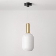 Lampă suspendată KAJA FIORE sticlă ALB E27 Ø14 K-5880