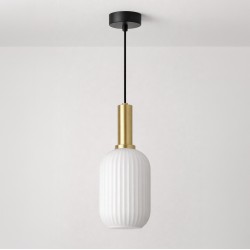 Lampă suspendată KAJA FIORE sticlă ALB E27 Ø14 K-5880