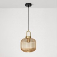 Lampă suspendată KAJA ARIA sticlă chihlimbar E27 Ø20 K-5896