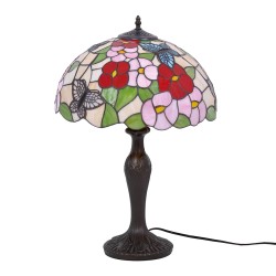 KAJA НАСТОЛНА ЛАМПА TIFFANY BUTTERFLY СТЪКЛО E27 K-G161386