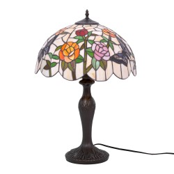 KAJA НАСТОЛНА ЛАМПА TIFFANY ROSES СТЪКЛО E27 K-G161385