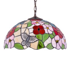 KAJA Pandantiv TIFFANY BUTTERFLY din sticlă E27 Ø40 K-P161386