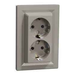 SCHNEIDER ASFORA КОНТАКТ ДВОЕН ШУКО БРОНЗ 16A EPH9900169