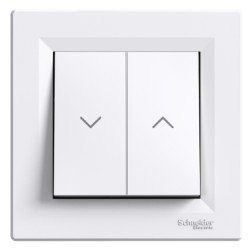 SCHNEIDER ASFORA  ROLLER BLIND PUSHBUTTON 10A WHITE EPH1300321