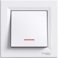 SCHNEIDER ASFORA WHITE SWITCH 1POLE WITH INDICATION 10A EPH1400121