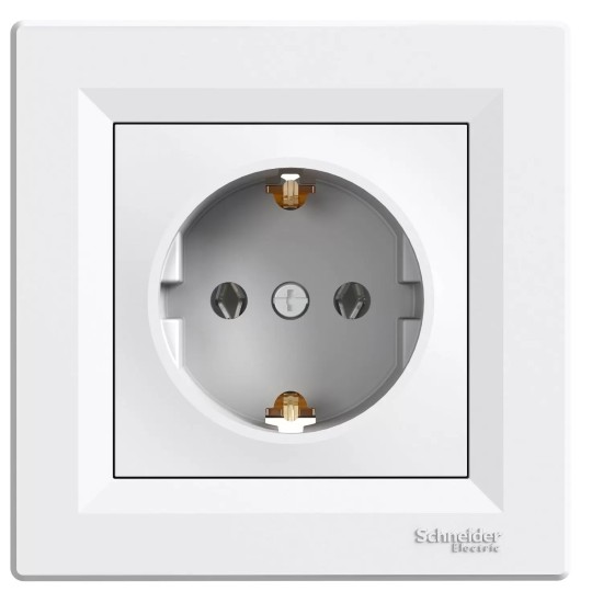 SCHNEIDER ASFORA  КОНТАКТ ШУКО БЯЛ 2P+E 16A EPH2900121