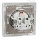 SCHNEIDER ASFORA WHITE  SINGLE SOCKET SHUTTERS OUTLET 2P+E 16A EPH2900221