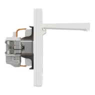 SCHNEIDER ASFORA SINGLE SOCKET OUTLET WITH SIDE EARTH,LID IP44 16A  WHITE EPH3100321