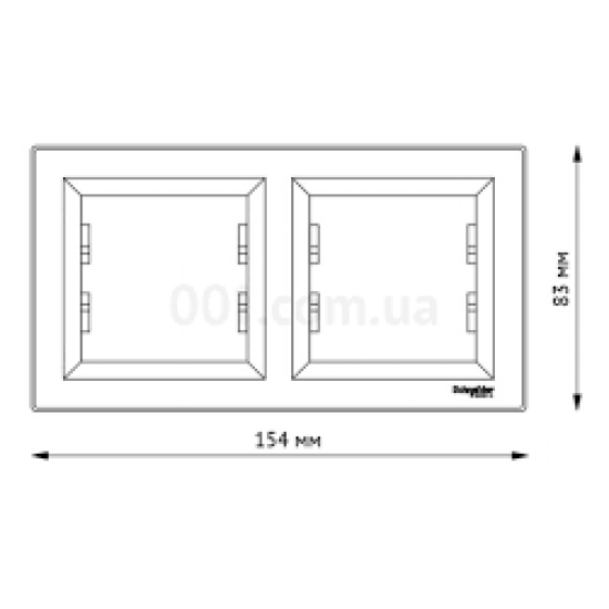 SCHNEIDER ASFORA  ДВОЙНА РАМКА ХОРИЗОНТАЛНА БЯЛА EPH5800221