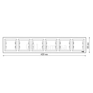 SCHNEIDER ASFORA РАМКА ШЕСТИЦА ХОРИЗОНТАЛНА БЯЛА EPH5800621