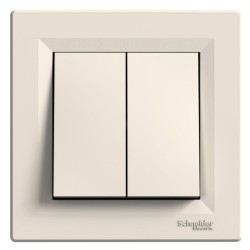 SCHNEIDER ASFORA  ДВОЕН КЛЮЧ СХ.5 КРЕМ 10A EPH0300123 