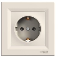 SCHNEIDER ASFORA SINGLE SOCKET OUTLET 2P+E 16A CREMA EPH2900123