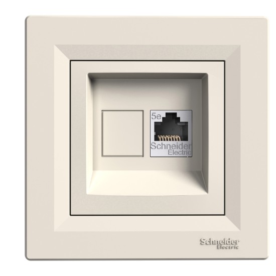 SCHNEIDER ASFORA РОЗЕТКА КОМПЮТЪРНА RJ45 Cat.5 UTP КРЕМ EPH4300123