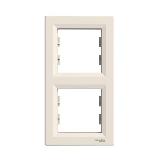 SCHNEIDER ASFORA VERTICAL 2 GANG FRAME CREAM EPH5810223