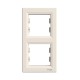 SCHNEIDER ASFORA VERTICAL 2 GANG FRAME CREAM EPH5810223