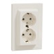 SCHNEIDER ASFORA КОНТАКТ ДВОЕН ШУКО КРЕМ 2P+E 16A EPH9900123