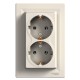 SCHNEIDER ASFORA КОНТАКТ ДВОЕН ШУКО КРЕМ 2P+E 16A EPH9900123