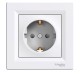 SCHNEIDER ASFORA WHITE  SINGLE SOCKET SHUTTERS OUTLET 2P+E 16A EPH2900221