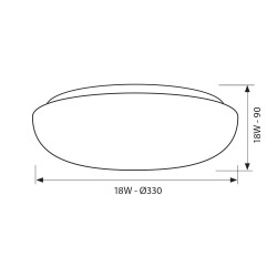 VIVALUX LED LIGHTING FIXTURE MULTIFUNCTIONAL NUVOLA LED 18W  4000K