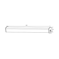VIVALUX LED BATHROOM FIXTURE VISTA LED 15W 4000K CHROME
