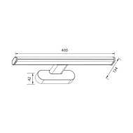 VIVALUX LED BATHROOM FIXTURE ARBA LED 8W 4000K CHROME