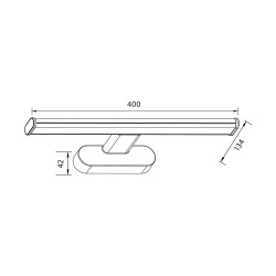 VIVALUX LED BATHROOM FIXTURE ARBA LED 8W 4000K CHROME