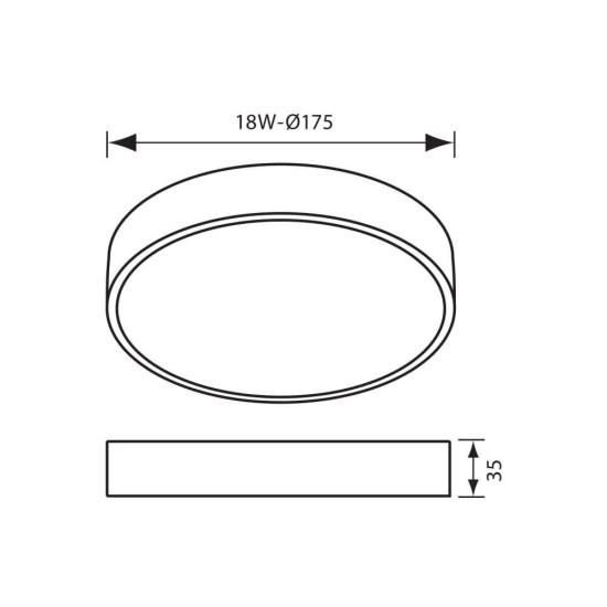 VIVALUX  ДЕКОРАТИВНА LED ПЛАФОНИЕРА DARS LED 18W  4000K VIV003997