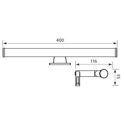VIVALUX LED BATHROOM FIXTURE ALDO LED 6W 4000K CHROME