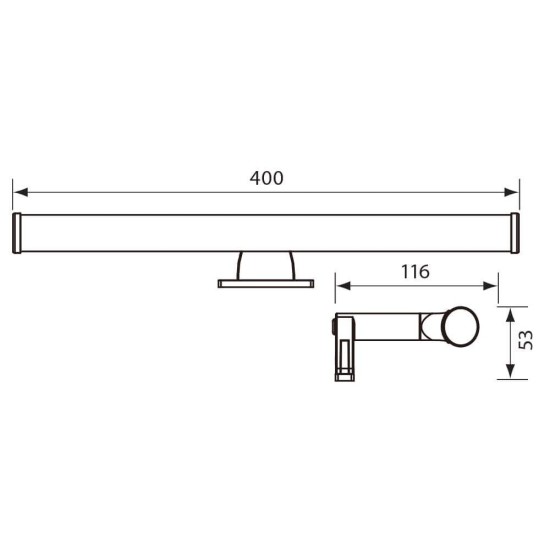 VIVALUX  LED ТЯЛО ЗА БАНЯ ALDO LED  6W  4000K ХРОМ
